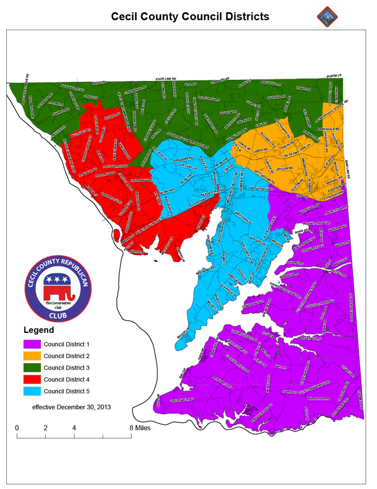 Cecil County Council District MAP